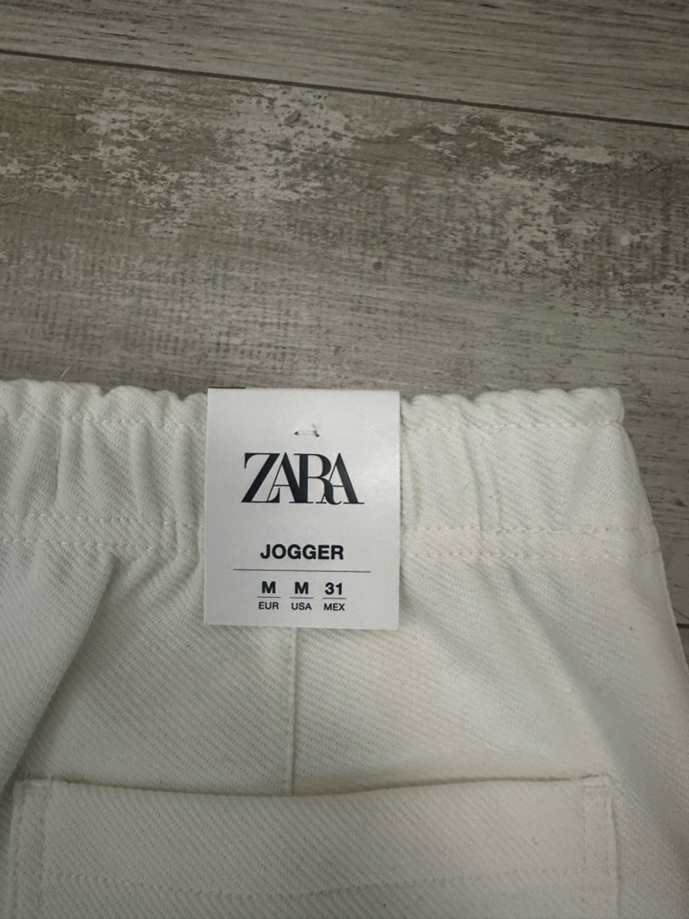 Zara  Cream jogger  Shorts men’s size M  elastic waist - Picture 3 of 4